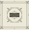 frame template vintage ornament greeting vector image