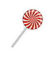 lollipop striped in christmas colours spiral vector image vector image