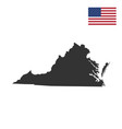 map of the us state of virginia vector image vector image