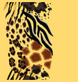 seamless pattern with decorative animal print vector image vector image