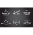 set of barber shop elements and shave icons vector image
