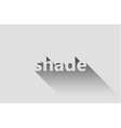 shadow logo design shade inscription design vector image