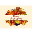thanksgiving day harvest decoration banner vector image