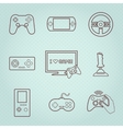 video games controller icons set vector image vector image