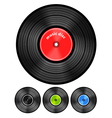 vinyl audio discs set vector image vector image