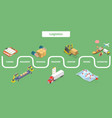 3d isometric flat conceptual vector image vector image