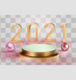 3d minimal luxury podium golden display scene vector image vector image