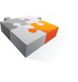 abstract puzzle icon and logo vector image vector image