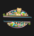 border for kid toys vector image vector image
