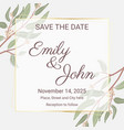 minimal hand drawn eucalyptus wreath frame vector image