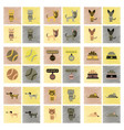 assembly flat shading style icons pets vector image vector image