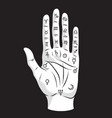 palmistry or chiromancy hand vector image vector image