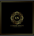 un initial letter luxury logo template in art vector image