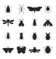 bug silhouettes vector image