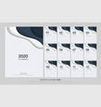 calendar 2020 trendy gradients origami style set vector image vector image
