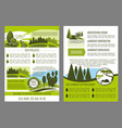 landscape design business brochure template vector image vector image
