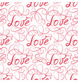 love seamless pattern doodle ornamental vector image