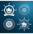 nautical label2 vector image vector image