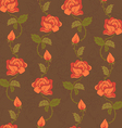 rose pattern brown vector image vector image