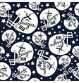 seamless pattern rugby helmet vector image