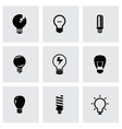 black bulbs icon set vector image