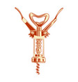 corkscrew logo design template winemaking vector image vector image