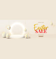 easter sale horizontal banner vector image vector image