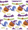 halloween seamless pattern holiday design vector image