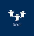 poster with cute cartoon ghosts vector image