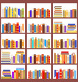 seamless bookshelf isolated pattern vintage flat vector image vector image