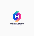 logo abstract gradient colorful style vector image