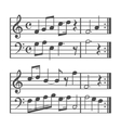 music notes and icons set vector image