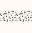 burger retro cartoon fast food seamless pattern vector image vector image