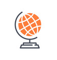 globe line icon vector image