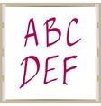 hand-draw alphabet vector image