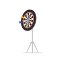 darts board with arrows flat vector image