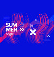electro summer wave music poster club party flyer vector image vector image