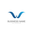 letter w wing business logo vector image vector image