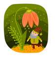 little gnome hand drawn beautiful vector image