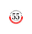 55th celebration anniversary emblem logo design vector image