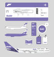 airline brand and plane tickets vector image vector image