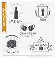 beer and brewing set typographic labels vector image