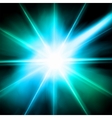 blue luminous star lens flare effect vector image