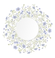 detailed contour wreath with herbs and wild vector image