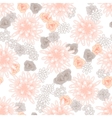 mums flowers and roses seamless pink pattern vector image vector image