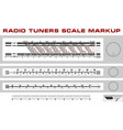 radio tuner scale dashboard markup vector image vector image