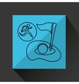 winner silhouette sport golf icon vector image vector image