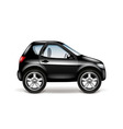 black car profile isolated on white vector image vector image