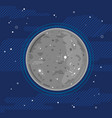 planet mercury in space flat style vector image