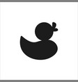 silhouette duck flat style icon for logo vector image